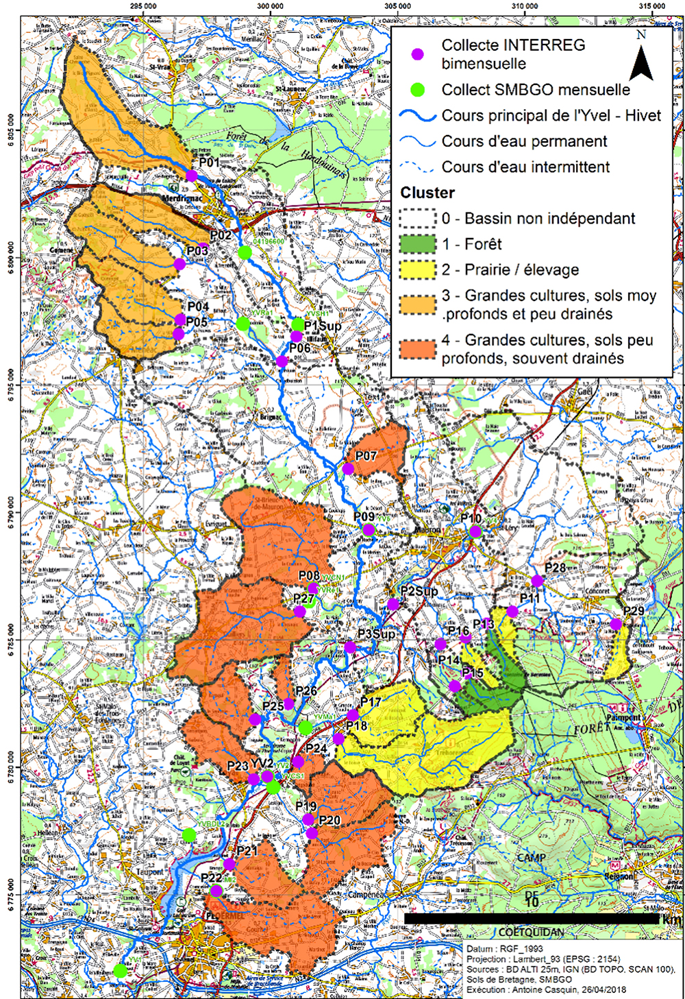 Sampling of the phosphorus flux modeling study